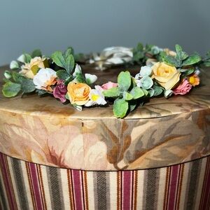 Floral Wreath with Greenery Headband
